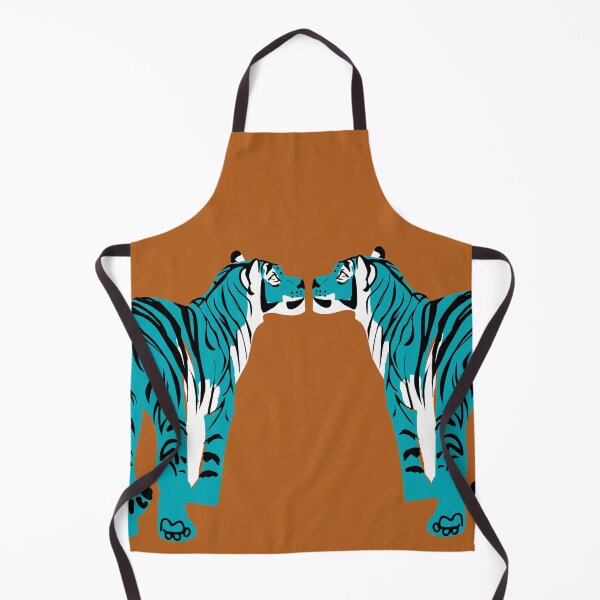 Item preview, Blue Tiger with Orange background designed and sold by belettelepink.