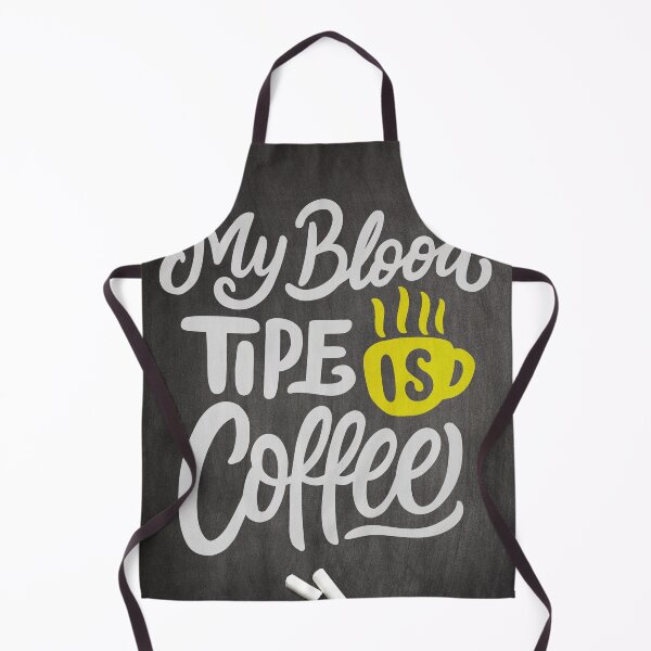 Item preview, My blood type is Coffee — ☕ Coffee blackboard lettering quote designed and sold by GreekTavern1979.