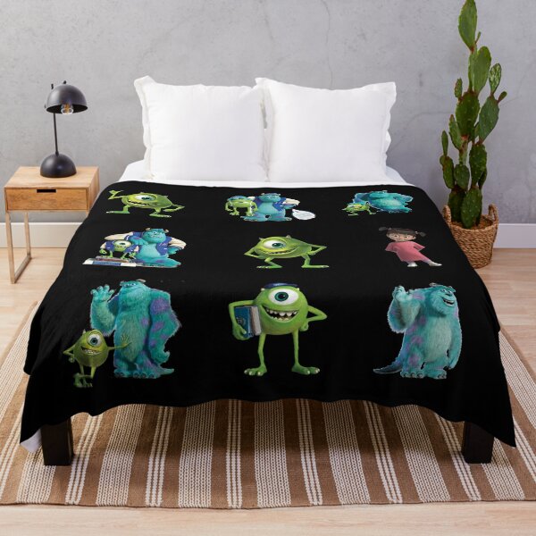  Monsters inc , Mike Wazowski Throw Blanket