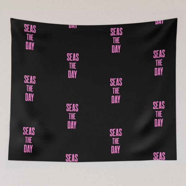 Item preview, Seas the Day - Pink Text - Wild Swimming Tees designed and sold by WildSwimming.