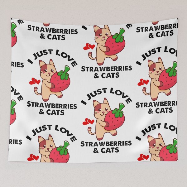 Aperçu de l'œuvre J'aime vraiment les fraises créée et vendue par SportyDogShop.