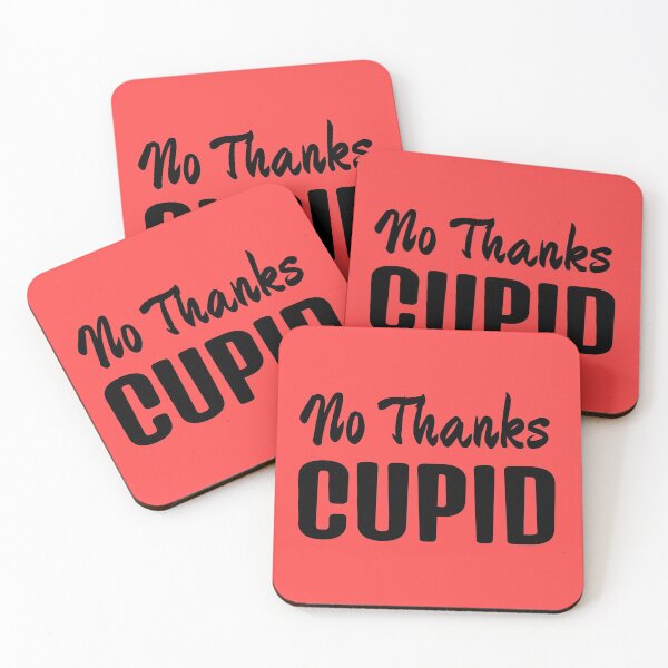 Item preview, No Thanks Cupid Black Text designed and sold by Design-Maniya.