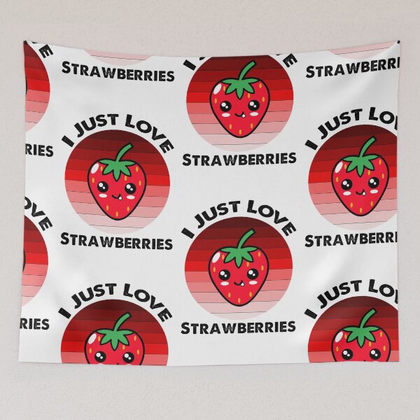 Aperçu de l'œuvre J'adore vraiment les fraises créée et vendue par SportyDogShop.