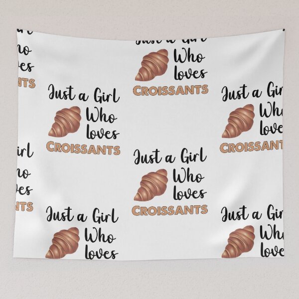 Item preview, Just A Girl Who Loves Croissants designed and sold by SportyDogShop.