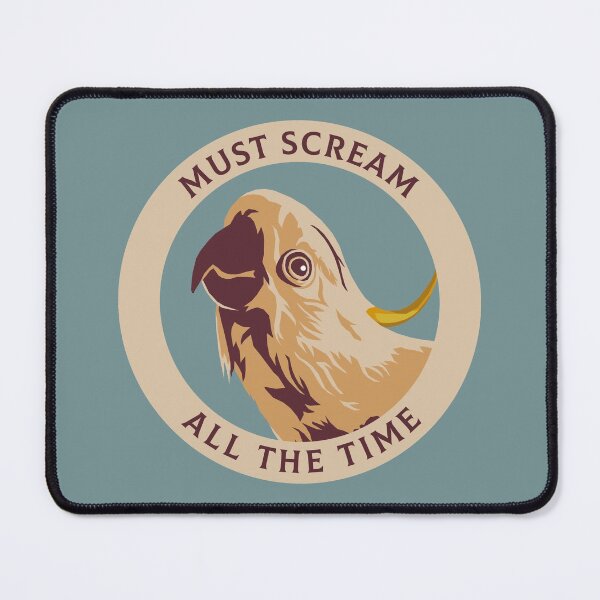 Item preview, Funny cockatoo bird screaming designed and sold by Captain Chromatic.