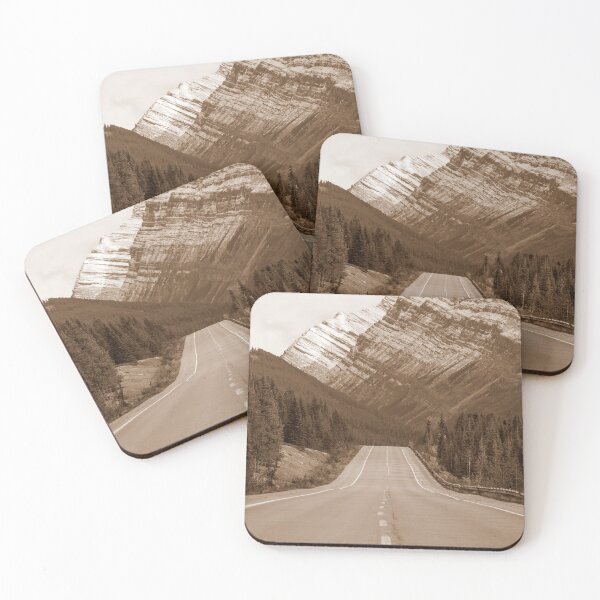 Item preview, Mountain, Snow Mountain, Mountain Landscape, Open Road, Sepia designed and sold by Magic Love Art Print.