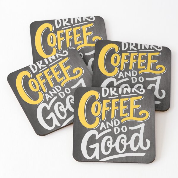 Item preview, Drink Coffee and do good — ☕ Coffee blackboard lettering quote designed and sold by GreekTavern1979.
