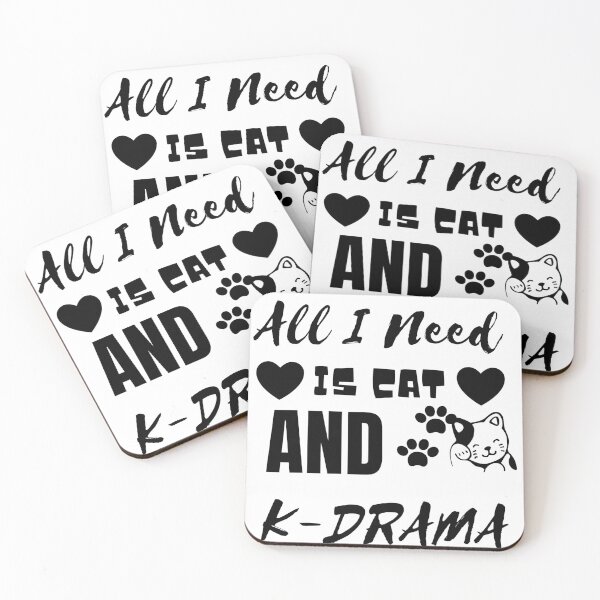 Item preview, ALL I NEED IS CAT AND kDRAMA designed and sold by selfesteeem.