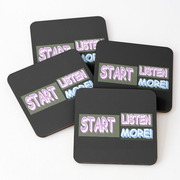 Item preview, Cute Expression Design "Listen More". Buy Now designed and sold by Health And Fitness Posts e-Store.