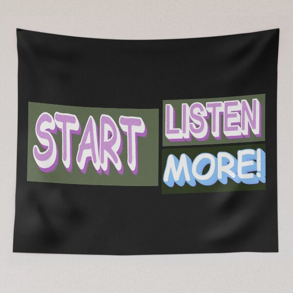 Item preview, Cute Expression Design "Listen More". Buy Now designed and sold by Health And Fitness Posts e-Store.