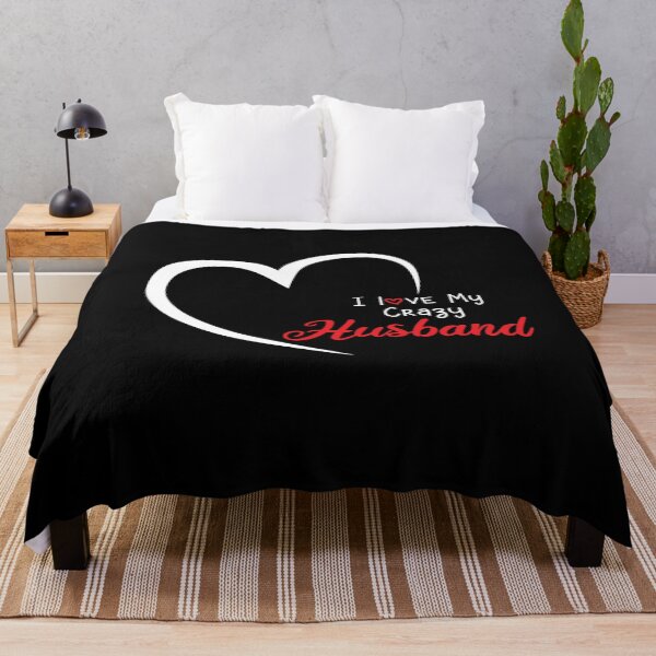 Item preview, Cute Funny Husband Quote, I Love My Crazy Husband, Cool Husband designed and sold by awesomedraw.