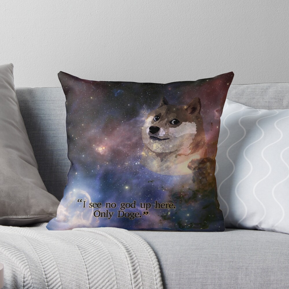 I See No God Up Here Throw Pillow By Pereirashop Redbubble