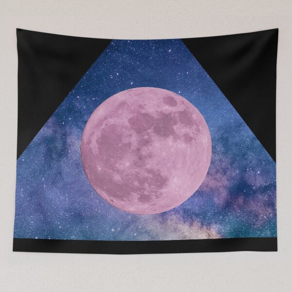 Item preview, Triangle Space Full Moon  designed and sold by fraktonart.