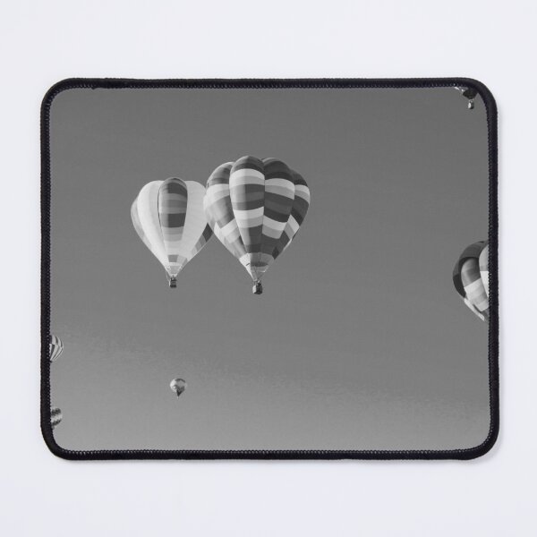 Item preview, Black and White Air Balloon, Sky view, Air Balloons designed and sold by Magic Love Art Print.