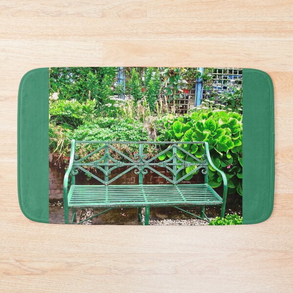 Item preview, Green Wrought Iron Bench designed and sold by Shulie1.