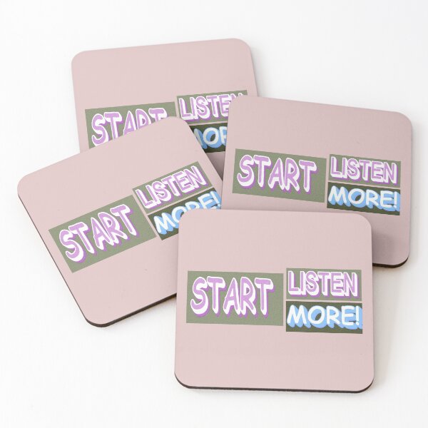 Item preview, Cute Expression Design "Listen More". Buy Now designed and sold by Health And Fitness Posts e-Store.