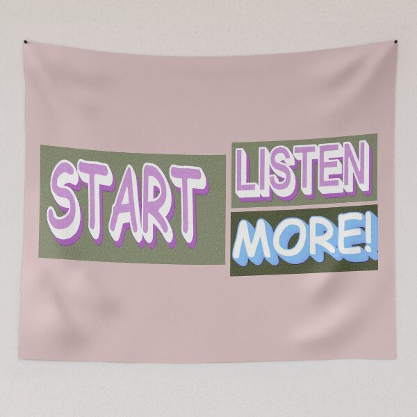 Item preview, Cute Expression Design "Listen More". Buy Now designed and sold by Health And Fitness Posts e-Store.