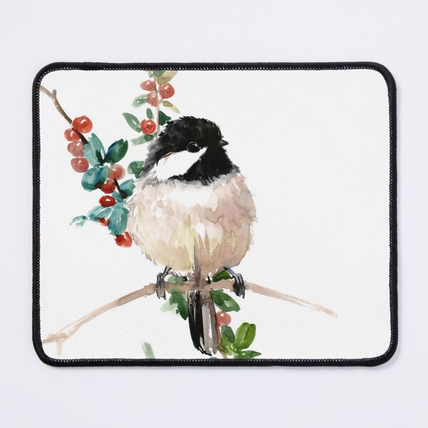 Item preview, chickadee and berries designed and sold by surenart.