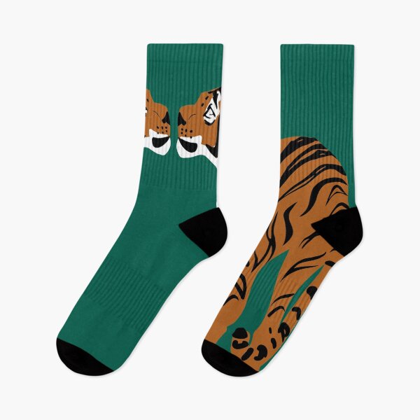 Item preview, Orange Tiger with Teal background designed and sold by belettelepink.