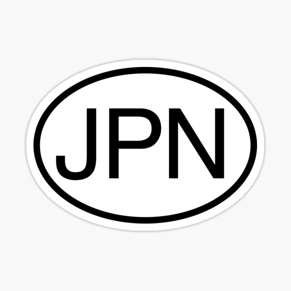 Item preview, JPN Oval sticker designed and sold by ApexFibers.