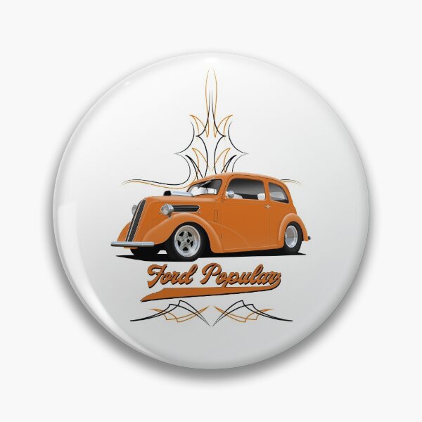 Item preview, Ford Popular 103e Orange Hot Rod Car Art Illustration For Light Backgrounds designed and sold by Hamilton illustrations.