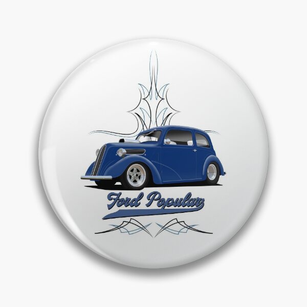 Item preview, Ford Popular 103e Blue Hot Rod Car Art Illustration For Light Backgrounds designed and sold by Hamilton illustrations.