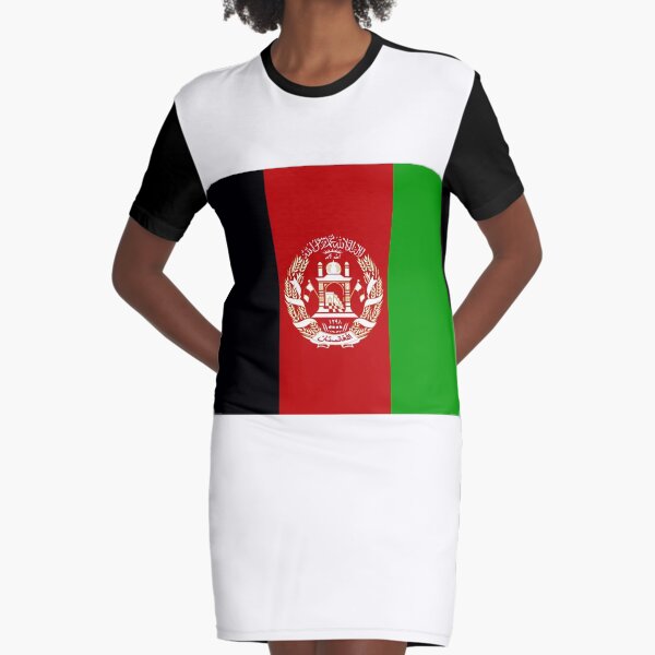 Flag Afghanistan Graphic T-Shirt Dress