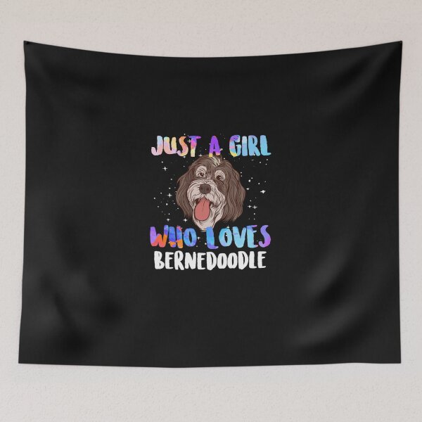 Item preview, Just A Girl Who Loves Her Bernedoodle Dog Lover Bernedoodle Pullover Hoodie designed and sold by maichje.