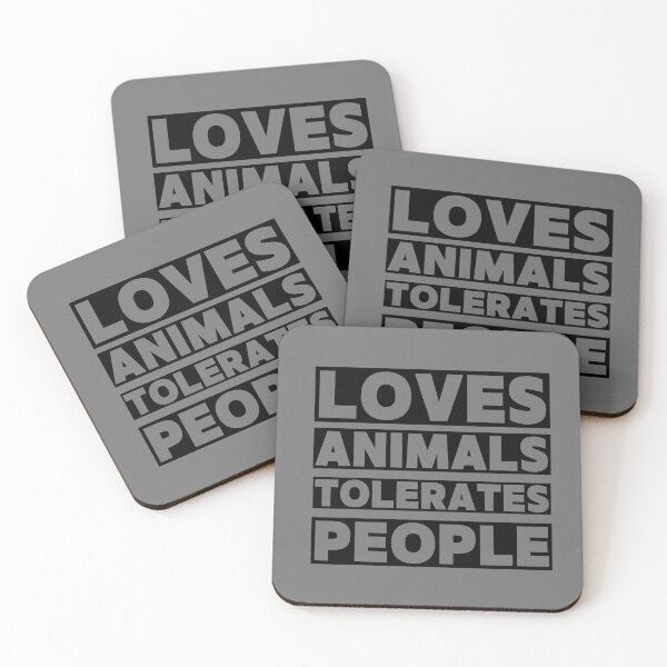 Item preview, LOVES ANIMALS TOLERATES PEOPLE designed and sold by successmom.
