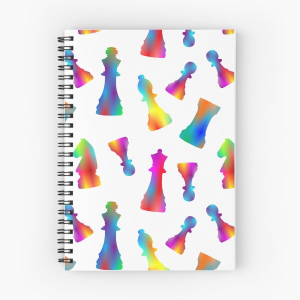 Item preview, Colorful Chess Pieces Chaos on White designed and sold by Shapes-Mania.