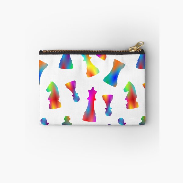 Item preview, Colorful Chess Pieces Chaos on White designed and sold by Shapes-Mania.