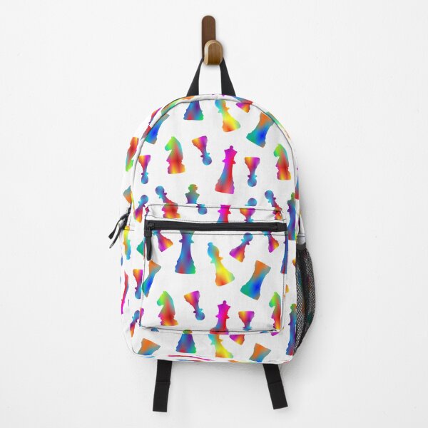 Item preview, Colorful Chess Pieces Chaos on White designed and sold by Shapes-Mania.