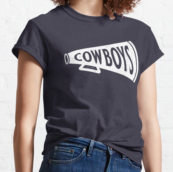 deadmansupplyco Vintage Football - Dallas Cowboys (White Dallas Wordmark) Women's T-Shirt