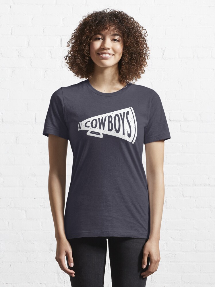 deadmansupplyco Vintage Football - Dallas Cowboys (White Dallas Wordmark) Women's T-Shirt