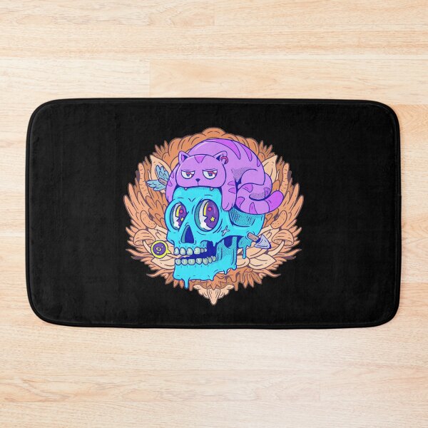 Item preview, Colorful skull With Funny Cat Hat designed and sold by NewPrint.