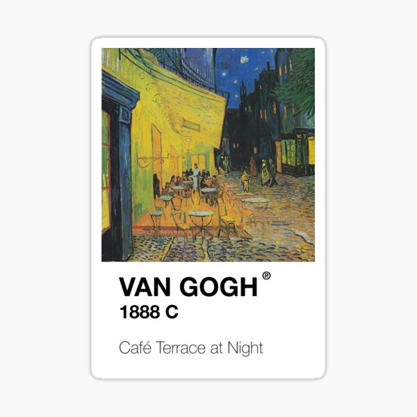 Item preview, Vincent van gogh cafe terrace at night pantone  designed and sold by Platform11west.