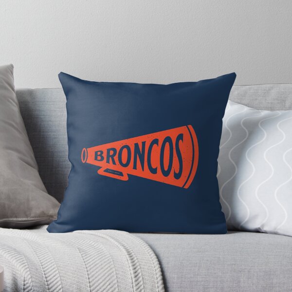 deadmansupplyco Vintage Football Shape - Denver Broncos (Orange Broncos Wordmark) T-Shirt