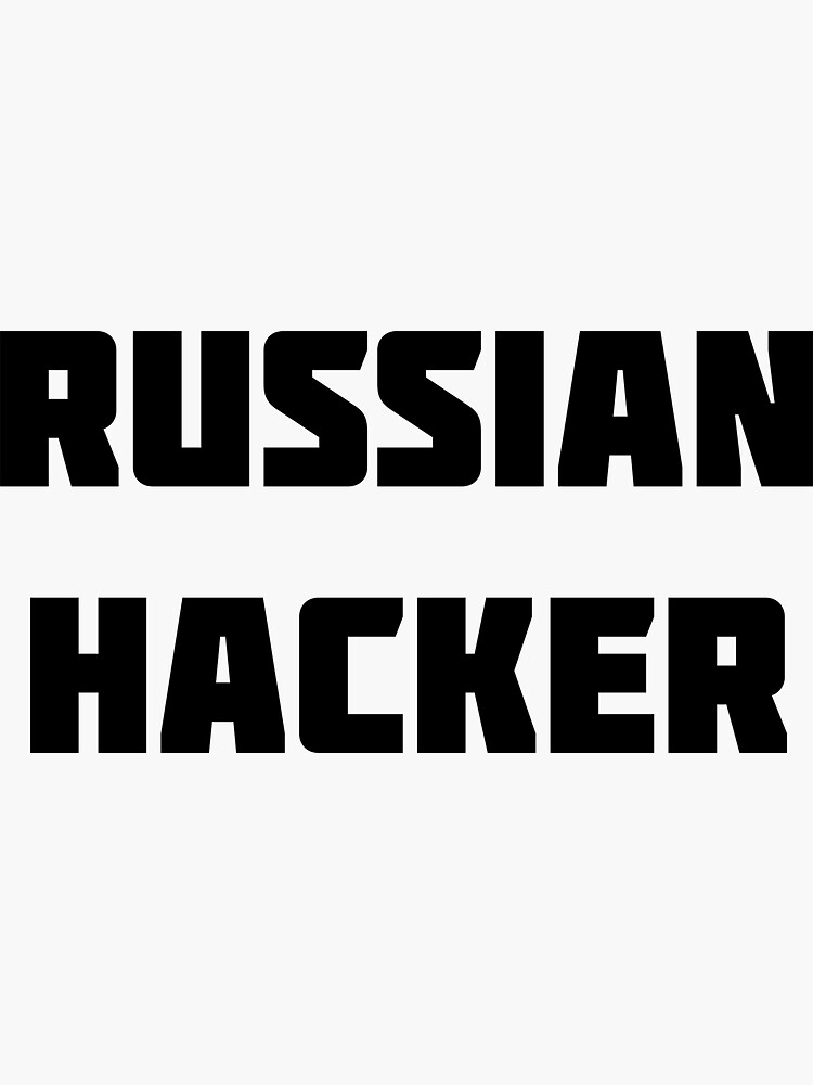 "Russian Hacker" Sticker by TheLoonMoon Redbubble