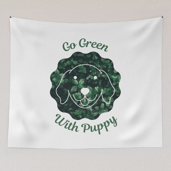 Item preview, Go Green With Puppy designed and sold by kucingmaikan.