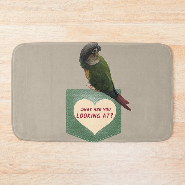 Item preview, What are you looking at Conure on the pocket | Green Cheek Conure design Small Parrot | Parakeet | Parrot lover designed and sold by TatianaLG.