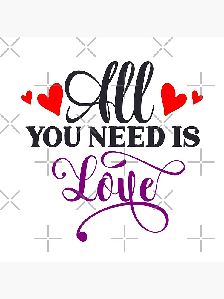 All you need is love cute romantic quote Vector Image