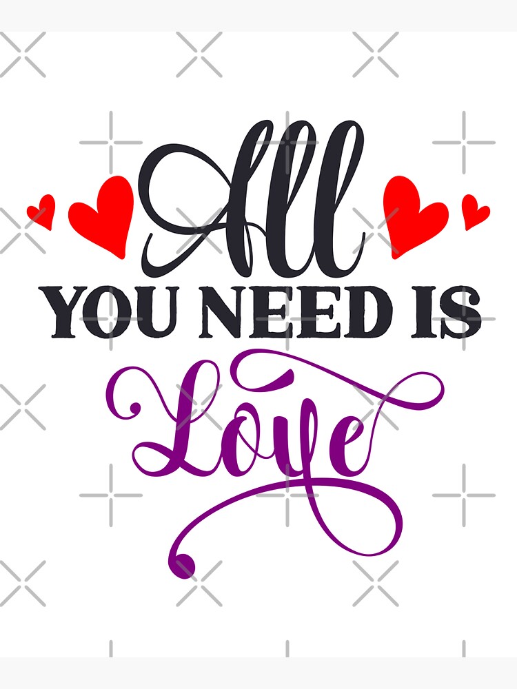 All you need is love cute romantic quote Vector Image