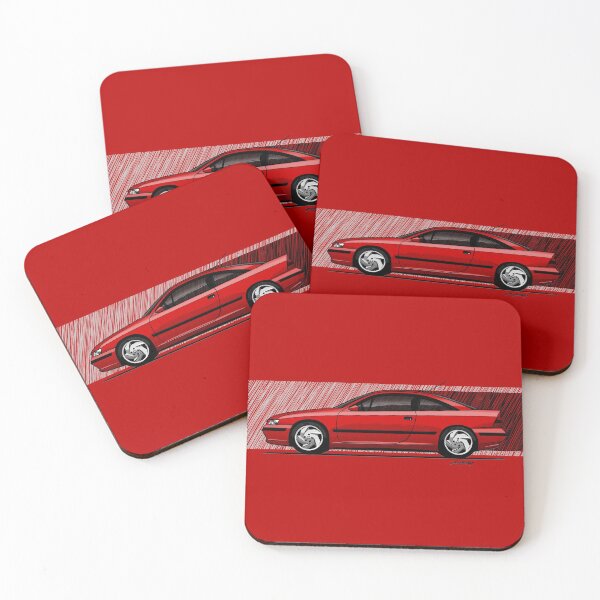 Item preview, My drawing of the beautiful German coupe (red) designed and sold by designjaag.