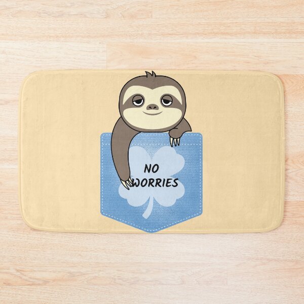 Item preview, No worries lazy sloth mood design | Lazy Sloth on the pocket designed and sold by TatianaLG.