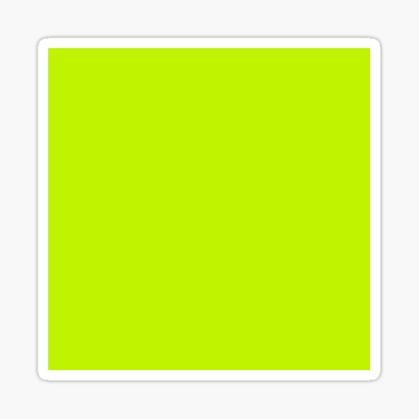 Bitter Lime Neon Green Yellow Solid Color Sticker By Podartist Redbubble