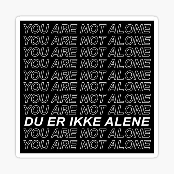 Du bist Ikke Alene. Sticker