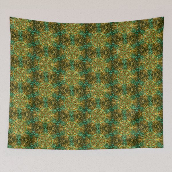 Item preview, Hand drawn Mandala, green, brown designed and sold by mandalamundo.