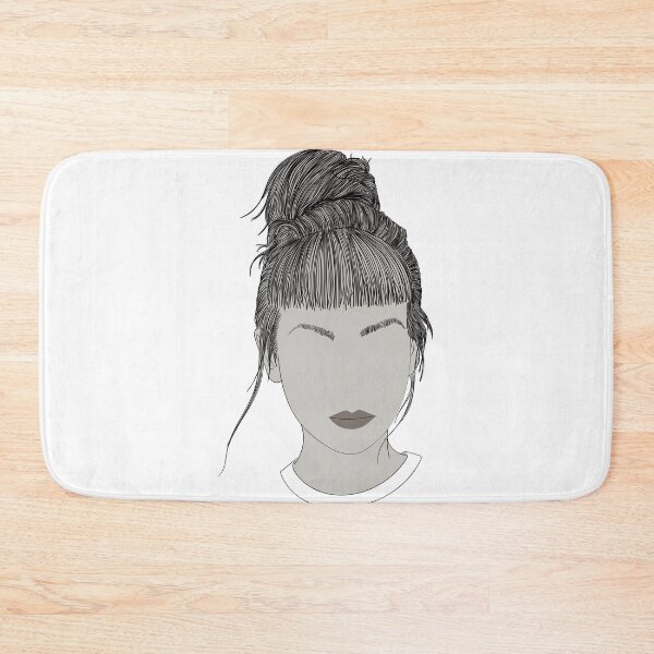 Item preview, Fashion Girl Cute Hairstyle hand drawing white and black Illustration Vintage designed and sold by Live  Today.
