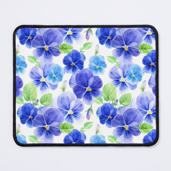 Item preview, Vintage Watercolor Vibrant Blue Pansy Flowers designed and sold by silviaol.