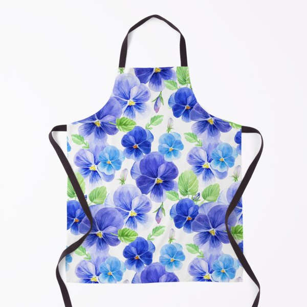 Item preview, Vintage Watercolor Vibrant Blue Pansy Flowers designed and sold by silviaol.
